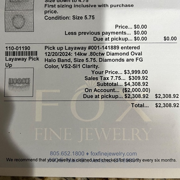 Halo 14K white gold diamond wedding/ promise ring - Picture 8 of 13